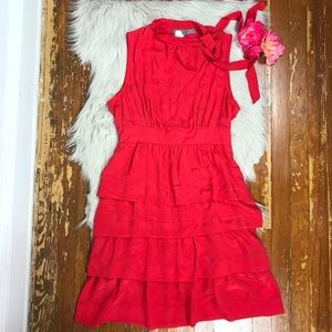 Girls From Savoy Oska Red Silk Dress